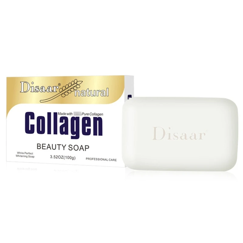 

Коллагеновое косметическое мыло 100 г. Натуральное увлажняющее чистящее мыло для тела для женщин и мужчин.