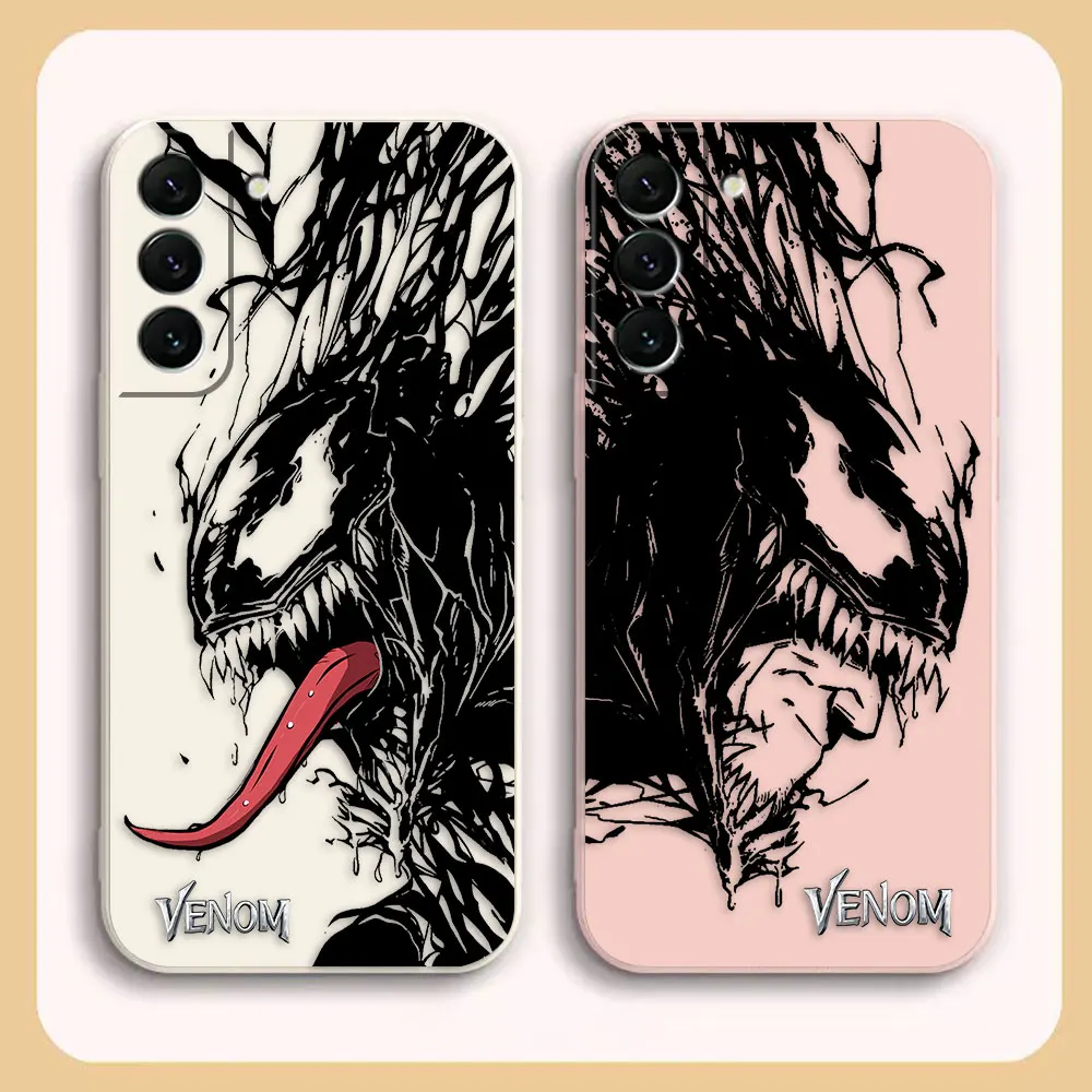 

Marvel Venom Case For Samsung S23 S22 S21 S20 FE S11 S11E S10 S10E S9 S30 Ultra Plus 4G 5G Colour Shockproof Liquid Case Capa