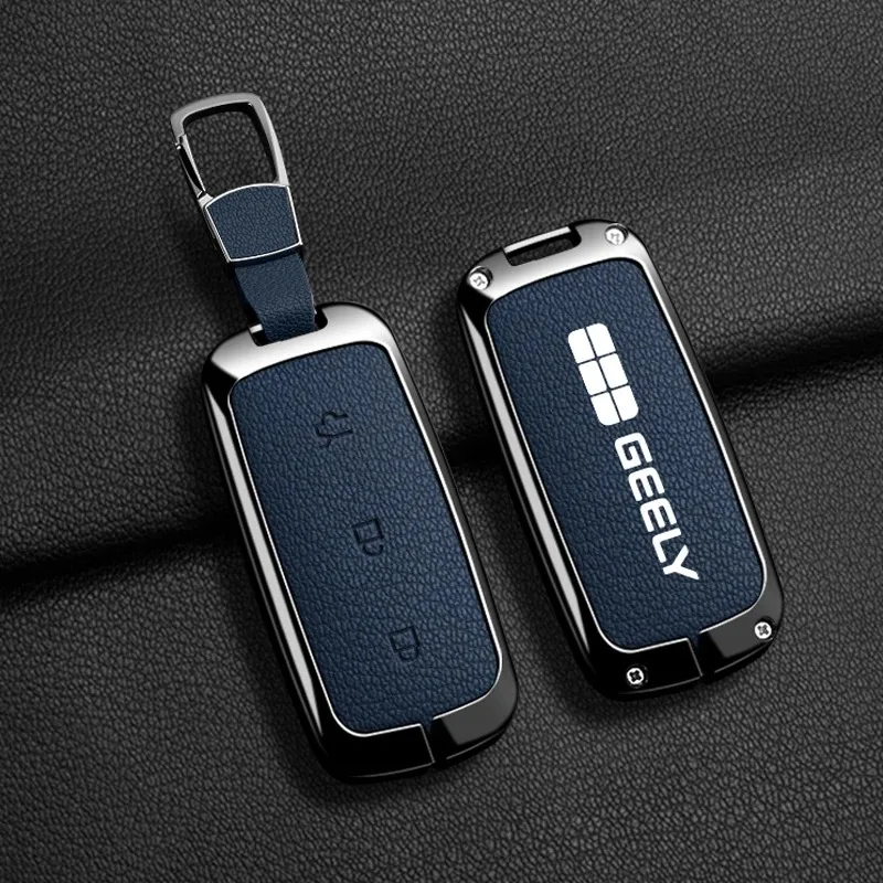 Фото Чехол-держатель для ключей из цинкового сплава и кожи для Geely Galaxy EX5, E5, L6, L7, EMI NO.1, Proton e.MAS 7, 5, E8, Starry 8 №4