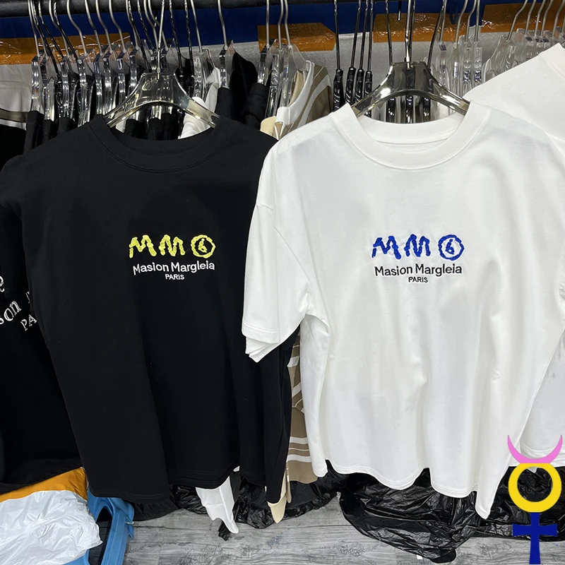 

Colorful Letter Logo Printing Mm6 Margiela T-shirt O-Neck Great Quality Men's Women's Top Tee Mm6 Margiela T Shirts