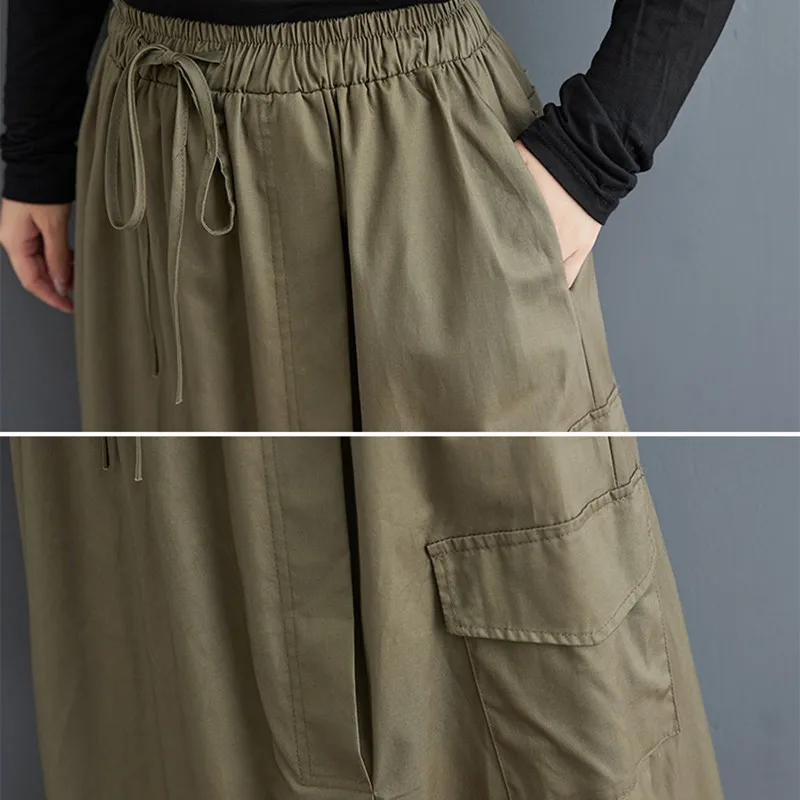 Женская трапециевидная юбка с высокой талией