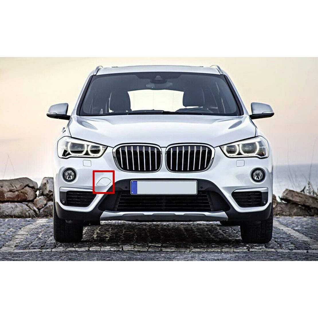 Накладка на фаркоп переднего бампера с крючком и проушиной 51137361220 Подходит для BMW