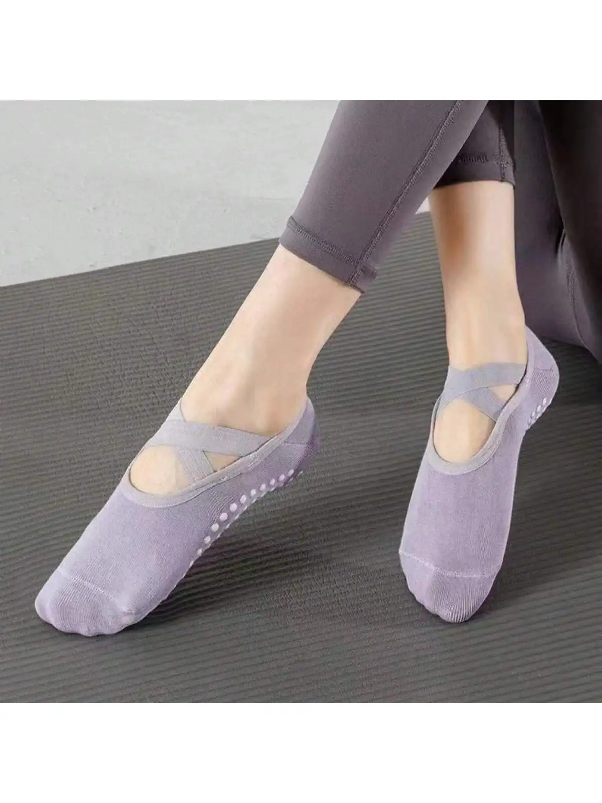 Профессиональные носки для йоги женские нескользящие пилатеса и фитнеса