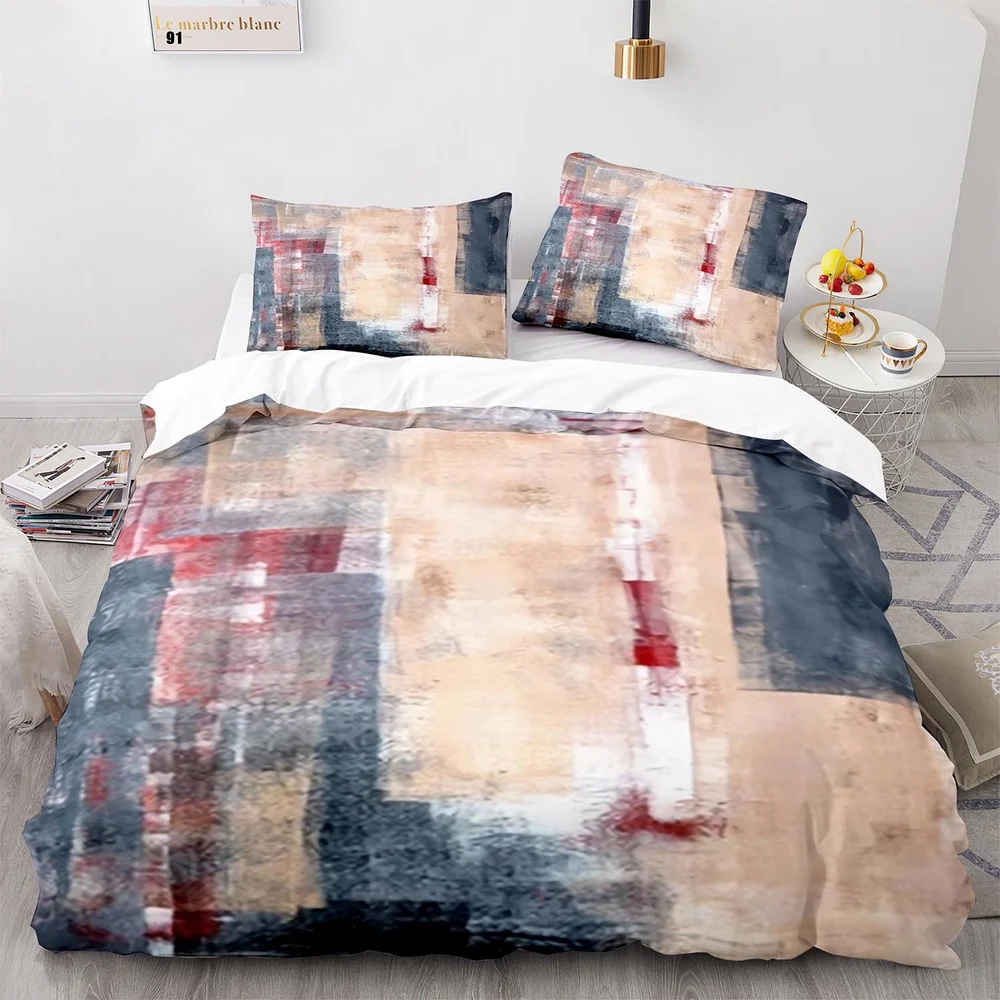 

Color Stripe 3D Print Pattern Bedding Set Quilt Cover Home Bedroom Decor Queen King Size Duvet Cover Set Pillowcase Bedding Set