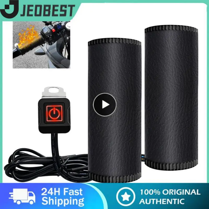 

12v Temperature Control Heated Motorcycle Handlebar Grips Anti Slip Hot Handlebar Waterproof Electric Heating Handlebar Cover