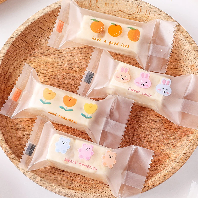 

Bag Bag 600pcs Heat-sealed Hand Candy Decorative Snack Packaging New Christmas Baked Wrapping Nougat Party Snack Paper Year's