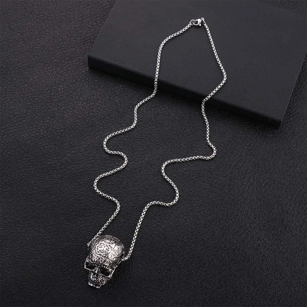 

Chain Stainless Steel Boho Jewelry Skeleton Pendant Choker Women Jewelry Accessories Men's Neck Chains Skull Necklace