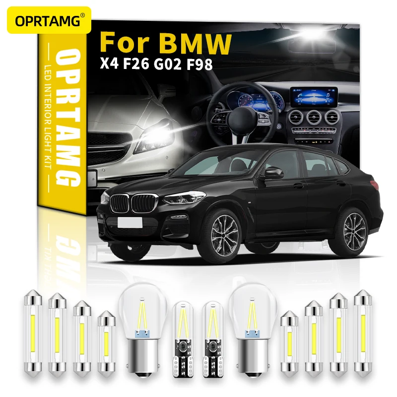 

Светильник OPRTAMG для BMW X4 F26 G02 F98 1996 2000-2022 Tucson Santa Fe Santafe Canbus, внутреннее освещение для автомобиля