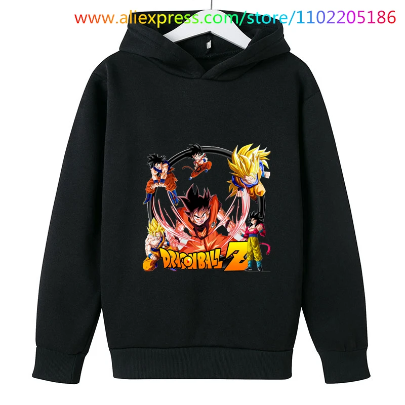 

Детская толстовка с капюшоном Dragon- ballz Goku, зимняя одежда для мальчиков и девочек