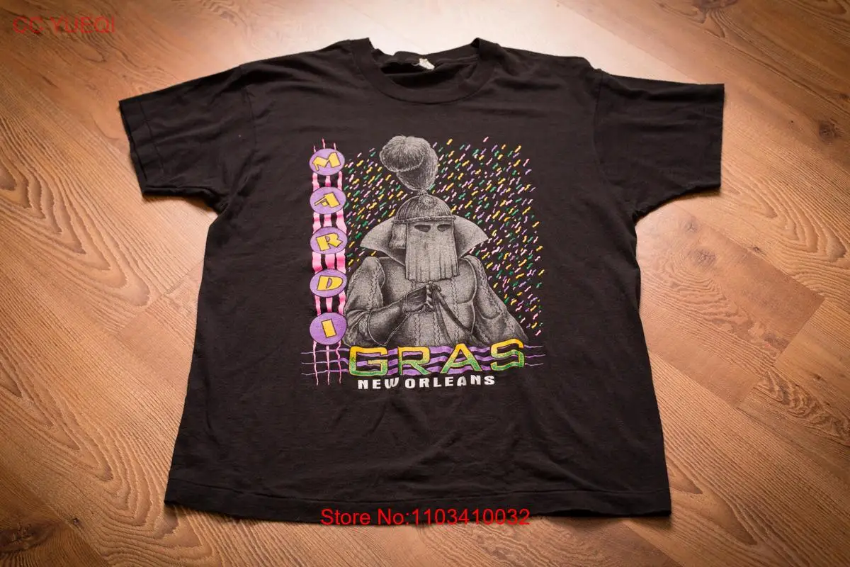 Футболка 80-х годов Mardi Gras Templar Knight L New Orleans Party винтажная готическая футболка с