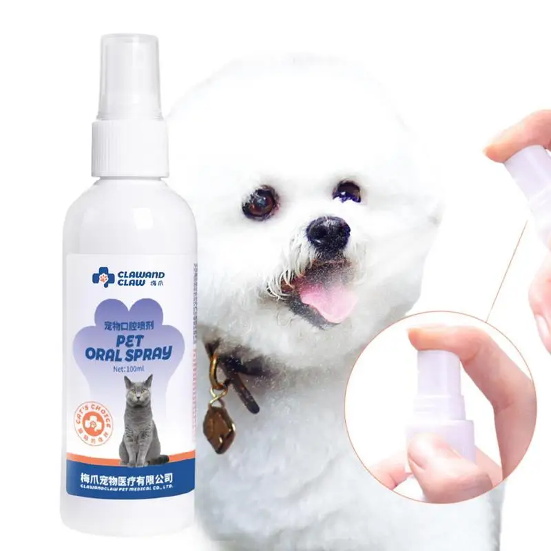 

Dog Teeth Cleaning Spray 100ml Pet Clean Teeth Spray Oral Spray for Dogs Healthy Gums Dogs Tooth Care Eliminates Pet Dog Bad