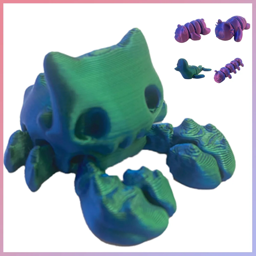 Фото 3D печатные игрушки, фигурки животных, многосуставная модель, декоративные украшения, цветные украшения, настольная новинка, креативные подарки для детей №1