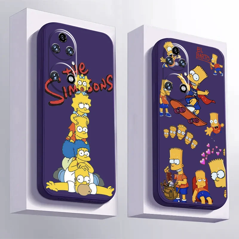 Чехол для телефона Simpsons Disney Huawei P50 P50E P40 P30 P20 PRO LITE 5G P Smart Z S 2021 мягкий чехол из
