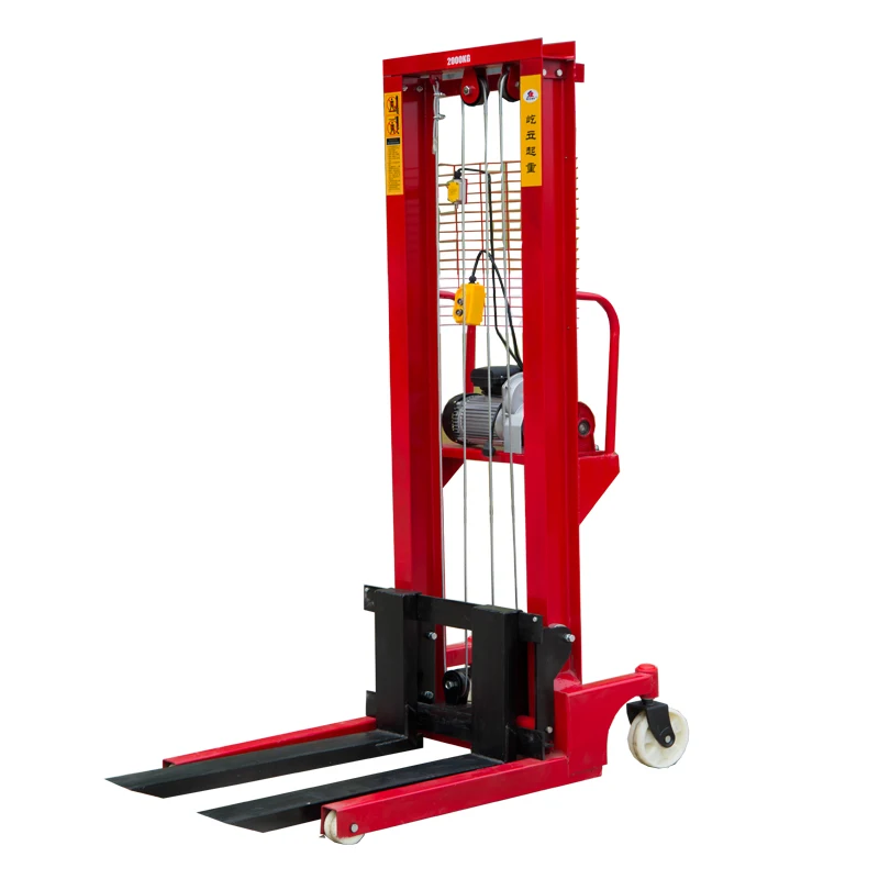 

Manufacturer Direct Sale Hot Pallet Truck 1 ton Self Lift Semi Electric Stacker 1000kg Self loading Stacker in Stock