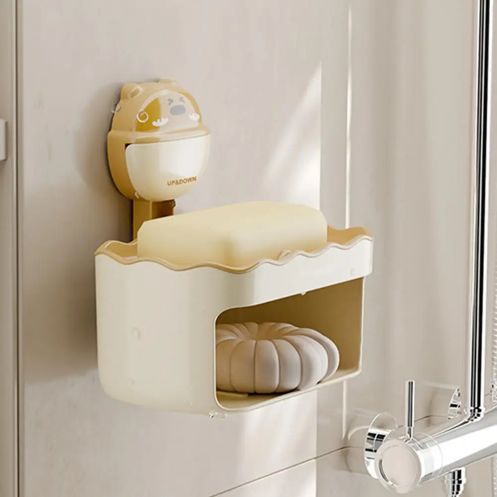 Настенный держатель двухслойная мультяшная форма присоска мыльница настенная