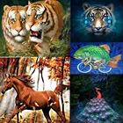 5D алмазная живопись тигр кот сделай сам животное вышивка крестиком Мозаика домашний Декор стикер рукоделие