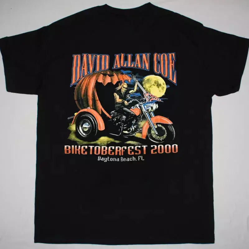 Черная футболка унисекс David Allan Coe Biketoberfest 2000