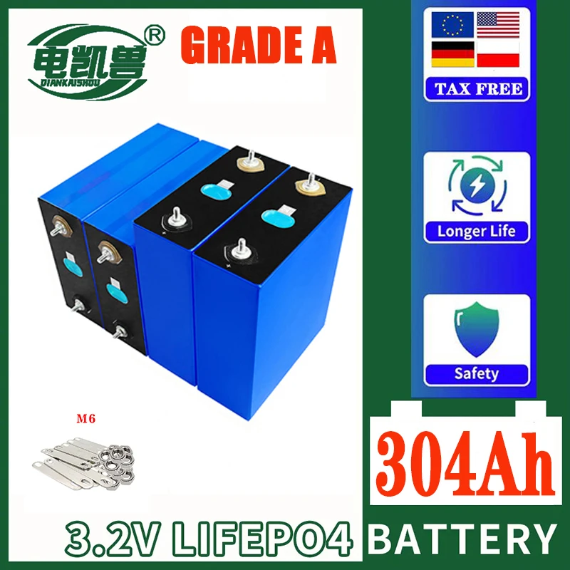 Литий-полимерная аккумуляторная батарея класса A 304 Ач 3 2 В подходит для DIY 12 24 48