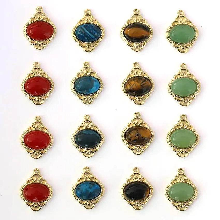 

4 шт./лот подвески из натурального камня в богемном стиле оптом россыпью DIY для женщин ожерелье ювелирные изделия очаровательные принадлежн...