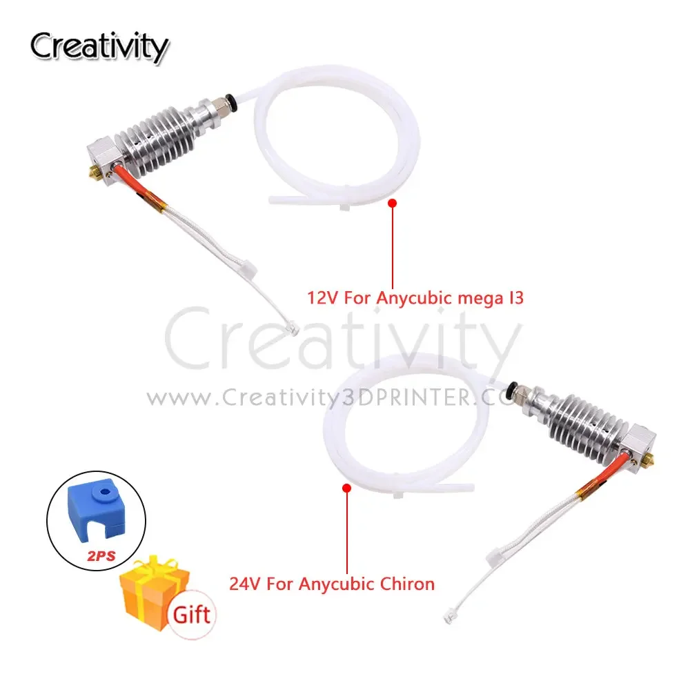 3d-принтер V5 Hotend Kit Extruder 0 4 мм V6 Сопло 12 В 24 Нагреватель Bowden J-head для 3d-принтера Mega Chiron
