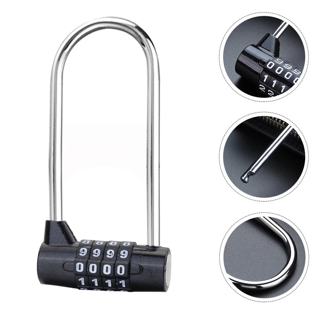 

4 Digit Gym Lock Heavy Duty Padlock Safety Beam Password Plastic Staff Lengthened Combination