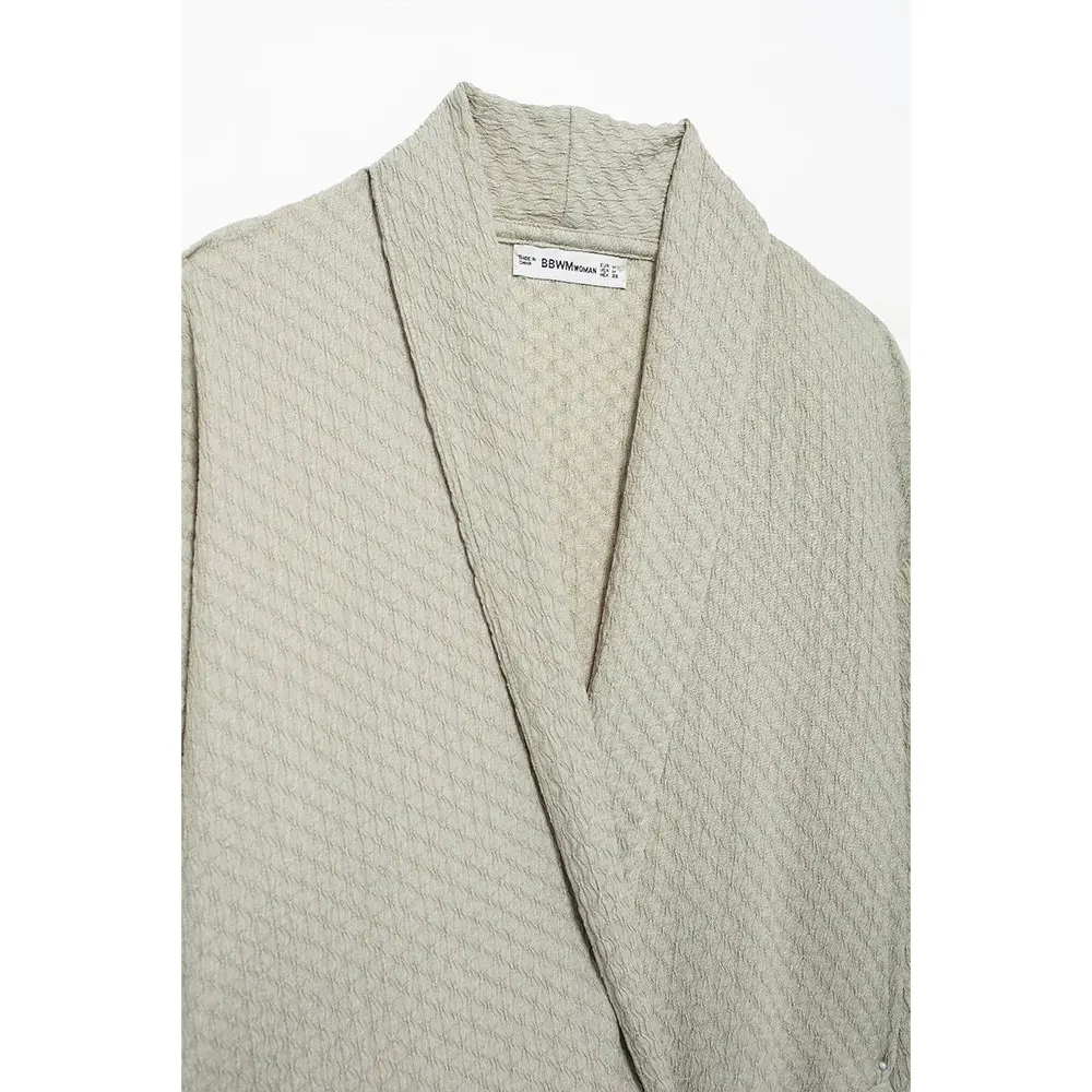 Duoperi Женская Повседневная Свободная Блузка Со Складками На Шнуровке Спереди С