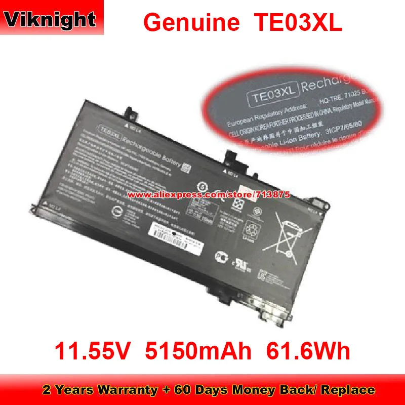 Оригинальный аккумулятор TE03XL 849910-850 для Hp OMEN 15-AX004NP 15-ax007TX 15-BC000NX 15-ax002ng 15-AX018TX 11,55 в 5150 мАч