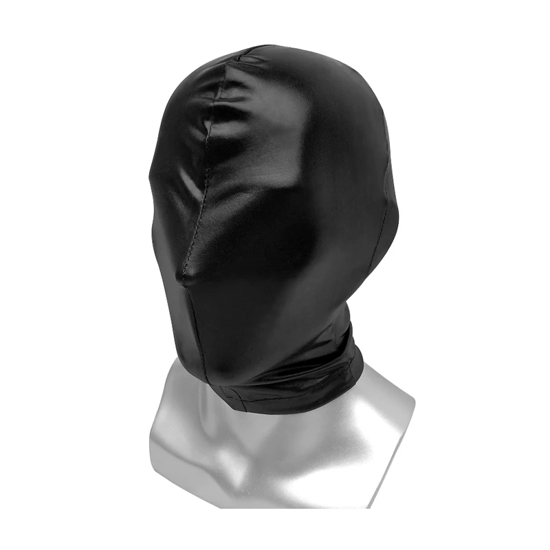 

Patent Leather Face Mask Women Mens Unisex Full Head Cover Hood Mask Sexy Cosplay Role Play Costume Sexy Lingerie