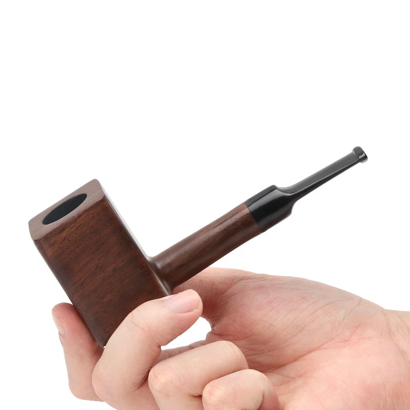 

Men's Solid Wood Hammer Shape Tobacco Pipe Gadgets Tools Gift Thickened Ebony Handmade Dry Smoke Pipe Smoking Grass Accessories