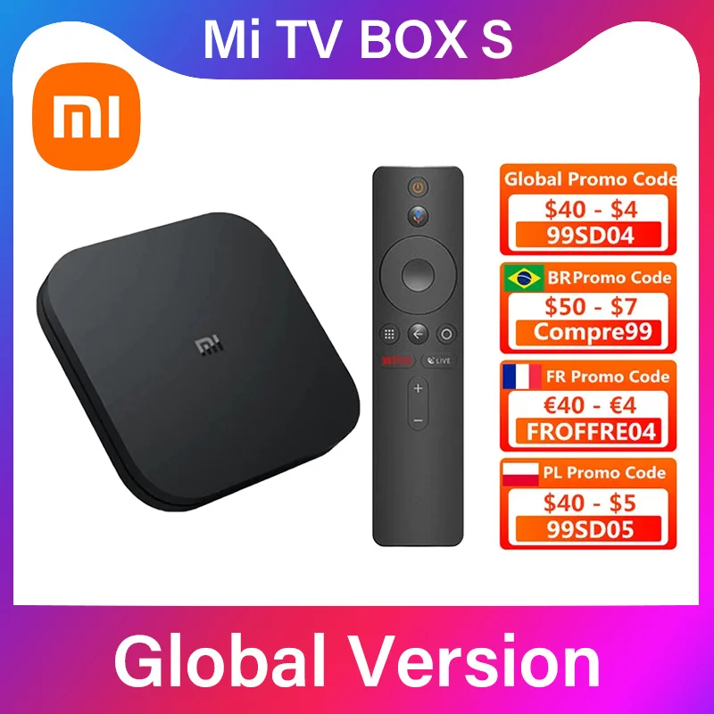 

Original Xiaomi – Smart TV Mi Box S 4K Ultra HD Chassis, Android TV 9.0 HDR, 2 GB 8 GB WiFi, Google Cast, Netflix, Smart Media