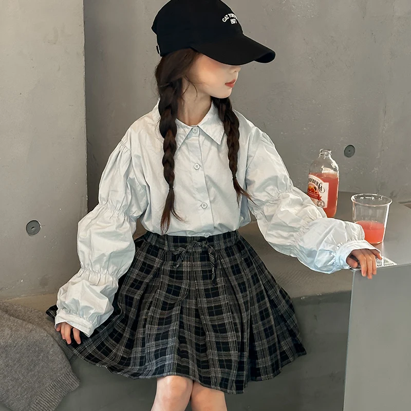 Школьная одежда для маленьких девочек детская костюм 14 свитеров жилет + синяя