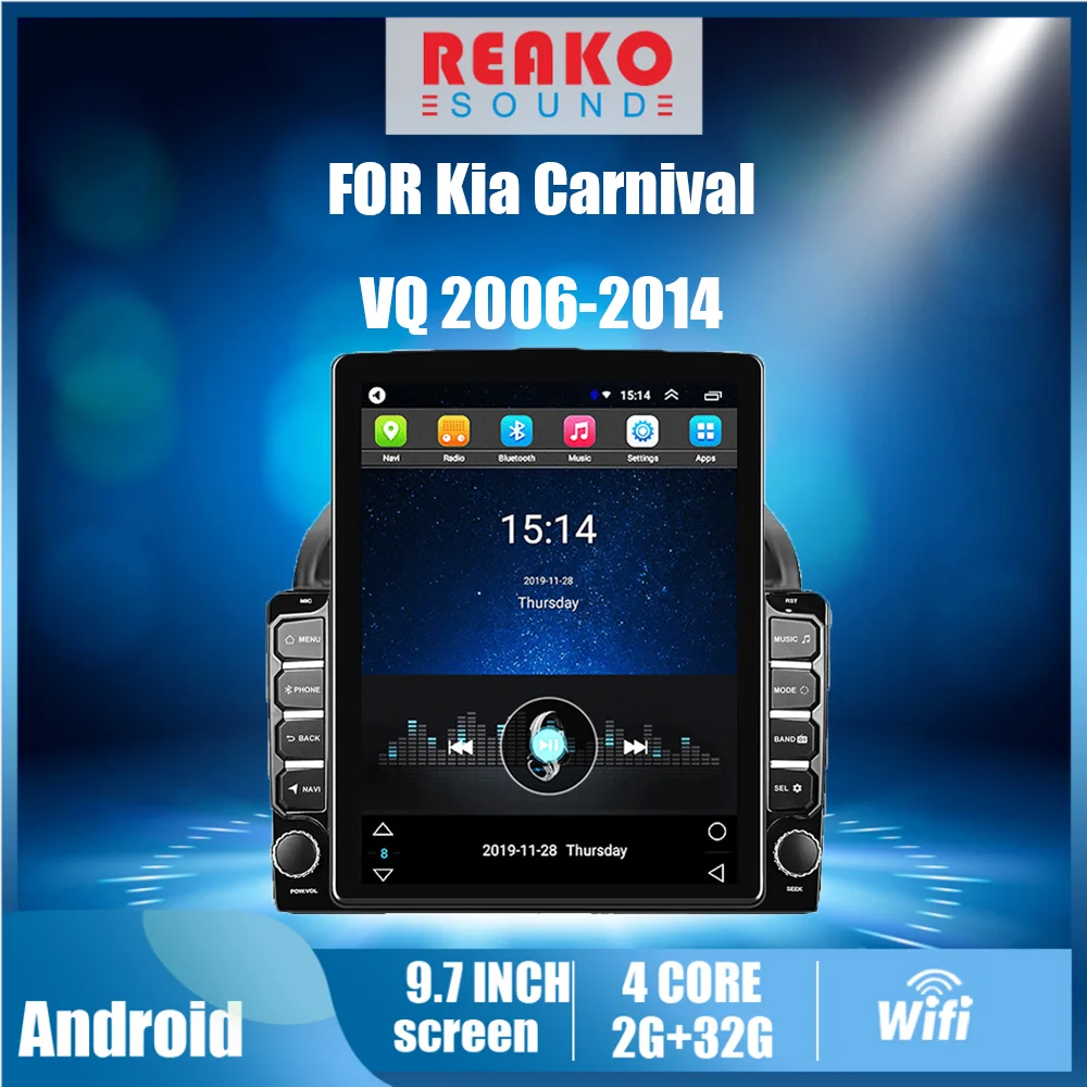 

Автомобильный мультимедийный плеер, для Kia Carnival VQ 2006-2014, 2 Din, экран 9,7 дюйма Tesla, GPS-навигатор, Android, Авторадио, стерео, головное устройство