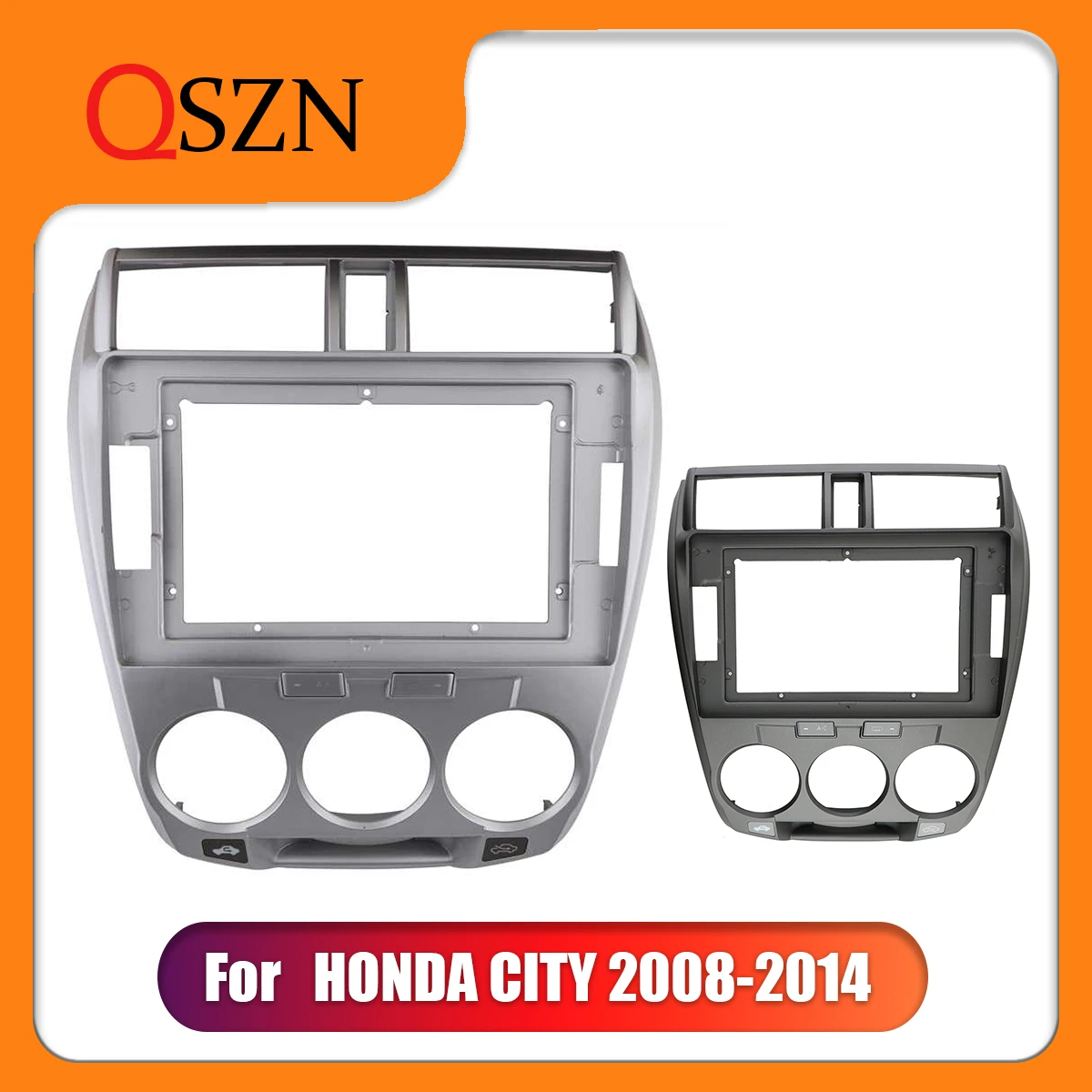 

QSZN 10.1 Inch Car Frame Fascia For HONDA CITY 2006-2013 With Power cable Bezel Panel Fitting Frame Dashboard Mount Kit 2 Din