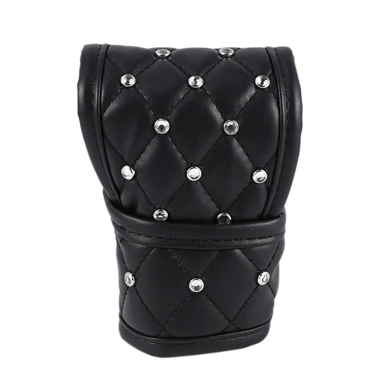 Автомобильный чехол для рычага переключения передач черный кристалл блестящий