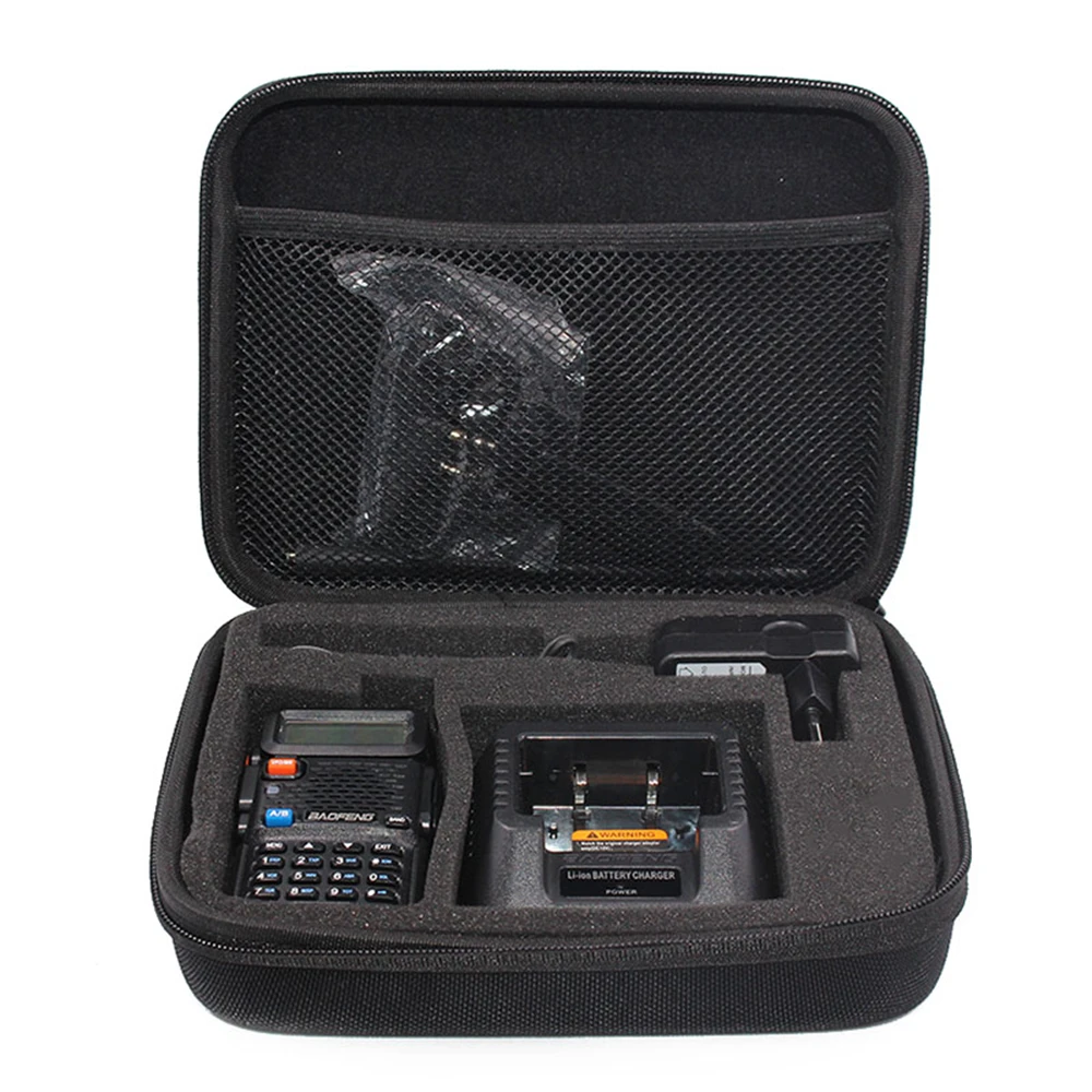 for Baofeng 2 Way Radio Case Carring Handbag Storage for BAOFENG UV-5R Walkie Talkie UV5R Bag Black