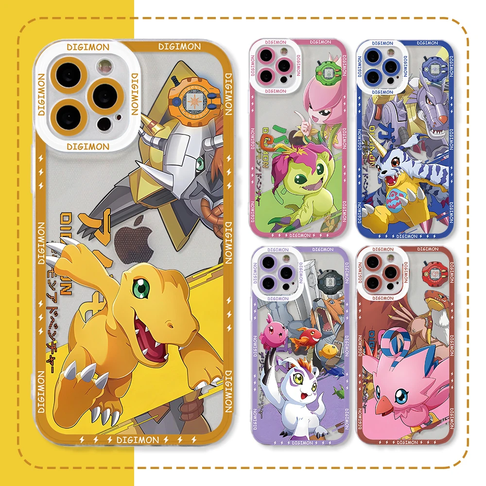 Digimon Gabumon Angemon Phone Case for Xiaomi Mi 11 11T Lite Poco F5 F3 X5 X4 X3 GT M4 M3 Pro 4G 5G Border Print Soft Cover