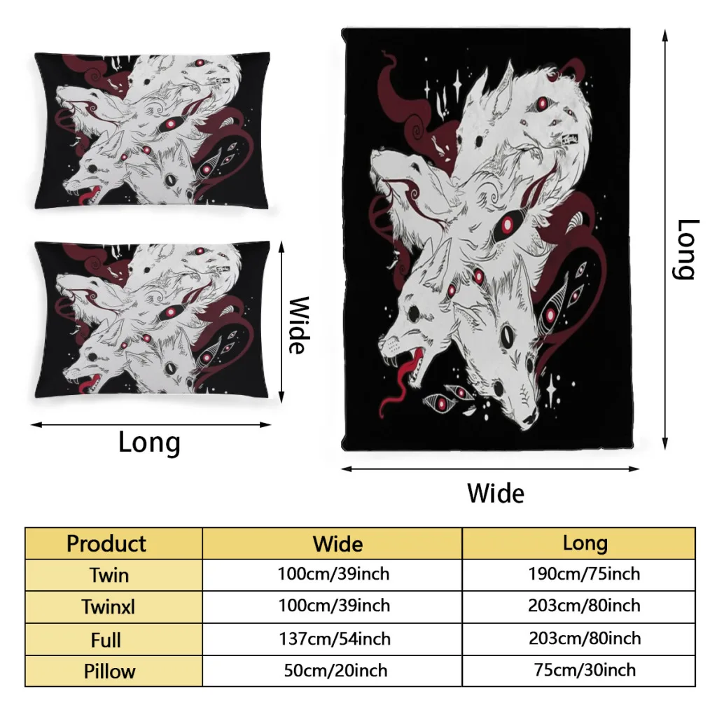 Дикие волки с множеством глаз комплект простыней из полиэстера