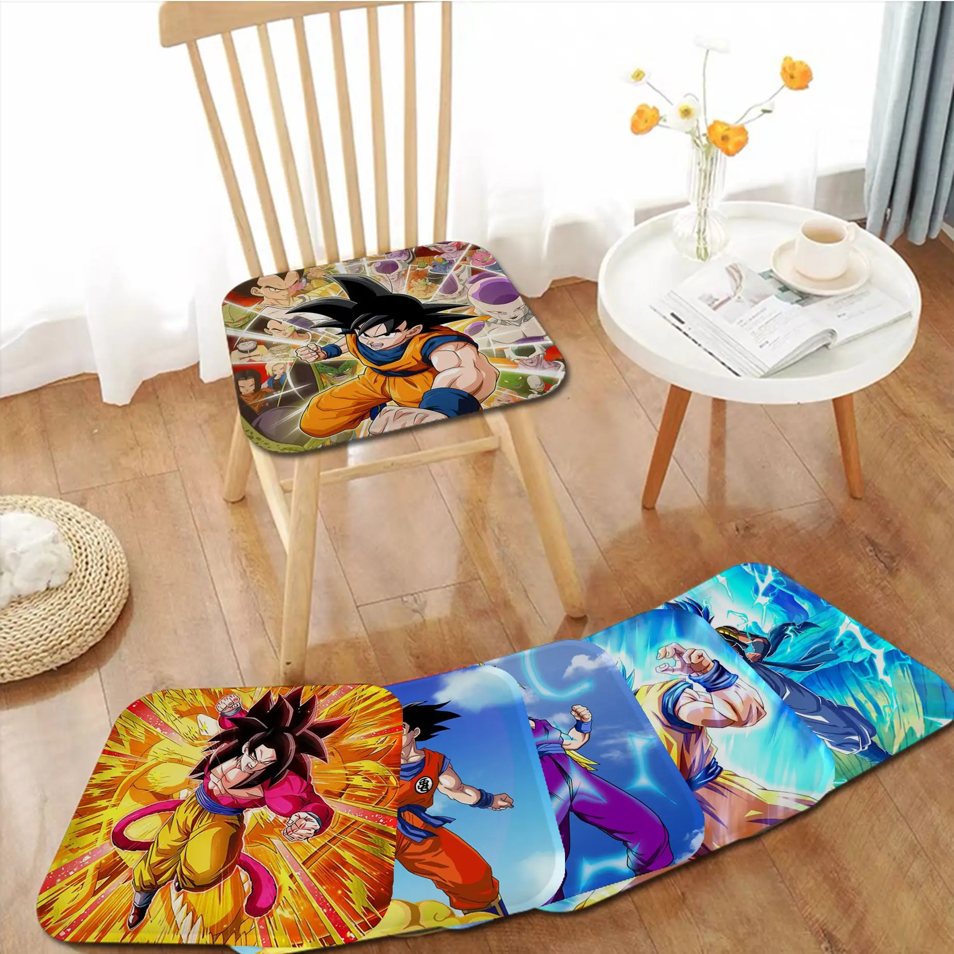 

D-dragon-B-balles Cushion Mat Creative Fabric Cushion Non-slip Living Room Sofa Decor Students Stool Tatami Office Chair Mat Pad