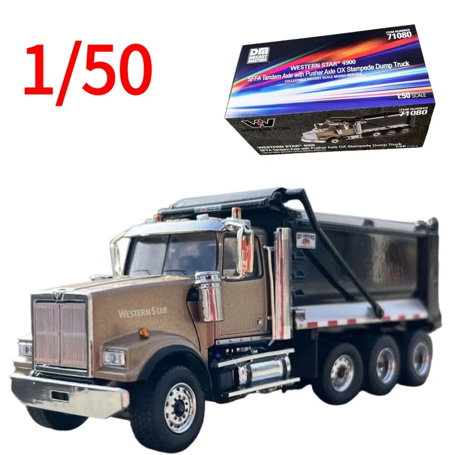 Фото Коллекционная модель самосвала Western Star 49X (1:50) DM Diecast, американская тяжелая грузовая техника, игрушечный автомобиль Western Star, подарок для коллекционеров №1