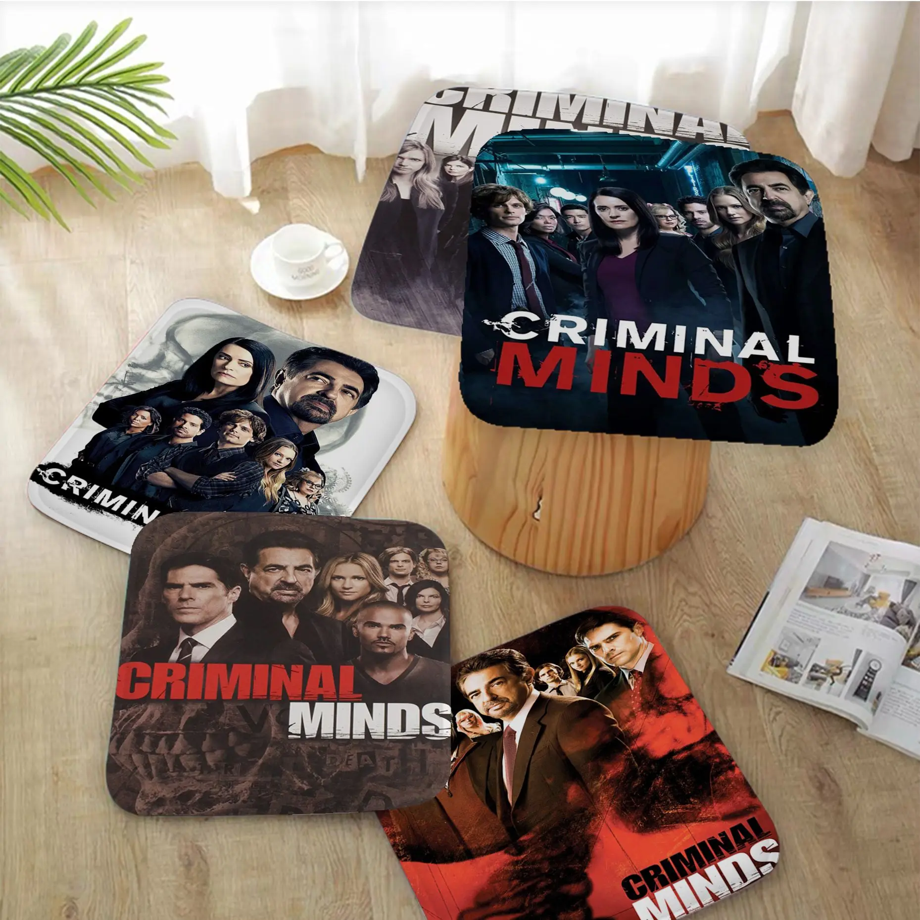 

Newly TV Series Criminal Minds Creative Stool Pad Patio Home Kitchen Office Chair Seat Cushion Pads Sofa Seat Mat