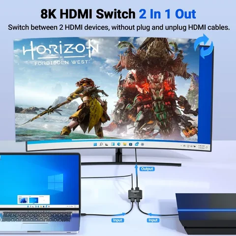 GRWIBEOU HDMI-переключатель 2 в 1