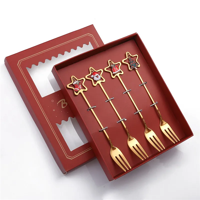 

4 шт., ложка-вилка для украшения дома