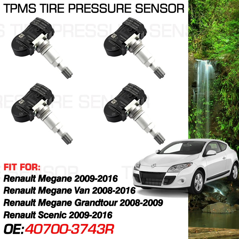 Датчик контроля давления в шинах для Renault Megane Grandtour Van Scala 2009-2016 Scenic III 433 МГц 40700-3743R