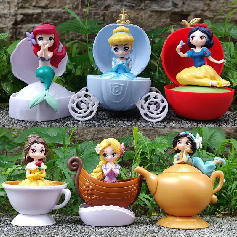 

Disney Princess Anime Action Figures Snow White Sofia Belle Cinderella Alice Anna Sleeping Beauty Doll Model Toy For Kids Gift