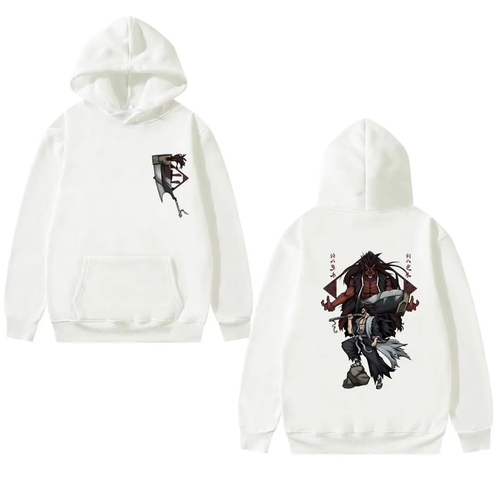 

Anime Bleach Zaraki Kenpachi Double Sided Printing Hoodie Men's Fashion Casual Sweatshirt Unisex Manga Fleece Oversized Hoodies