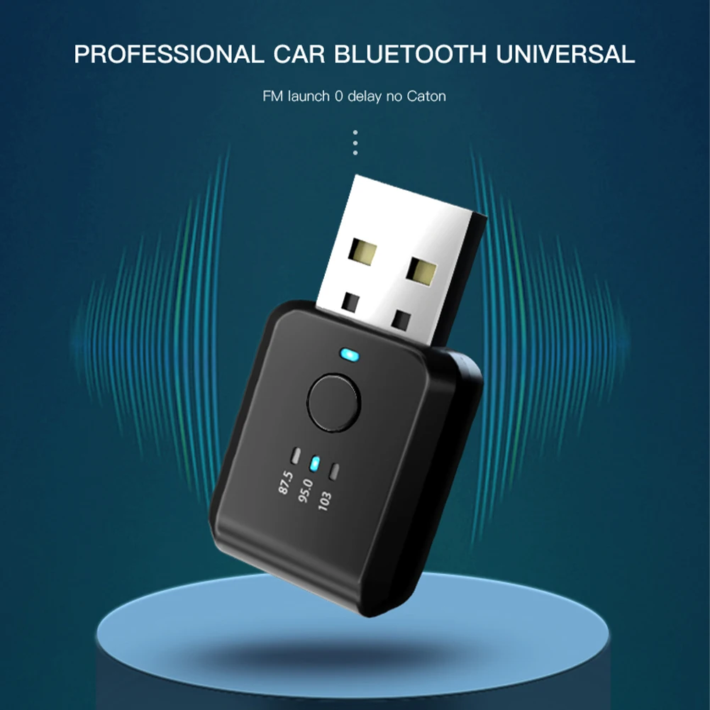 Автомобильный Bluetooth 5 1 FM-передатчик приемник громкой связи вызов мини USB мощный