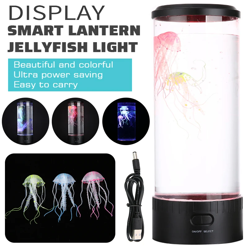 

Jellyfish Tank Mood Light Relaxing LED Colour Changing Table Desk Lamp Night Light 5V 2.5W For Home Room Decor