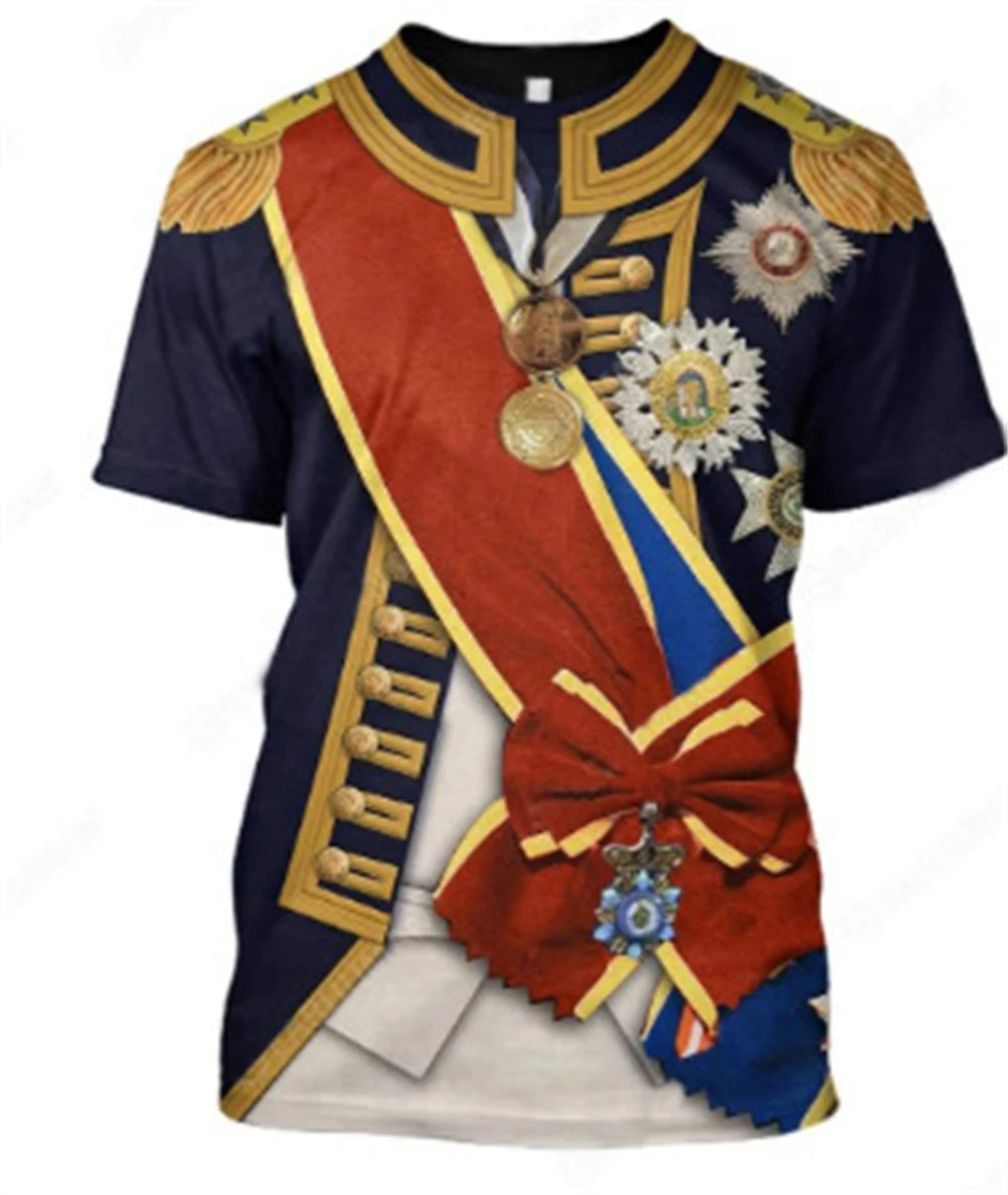 

Funny Men's T-shirt Oversized Royal Guard Army Print Tees Men's Clothing Loose Casual Short Sleeve Tops British Guard Streetwear