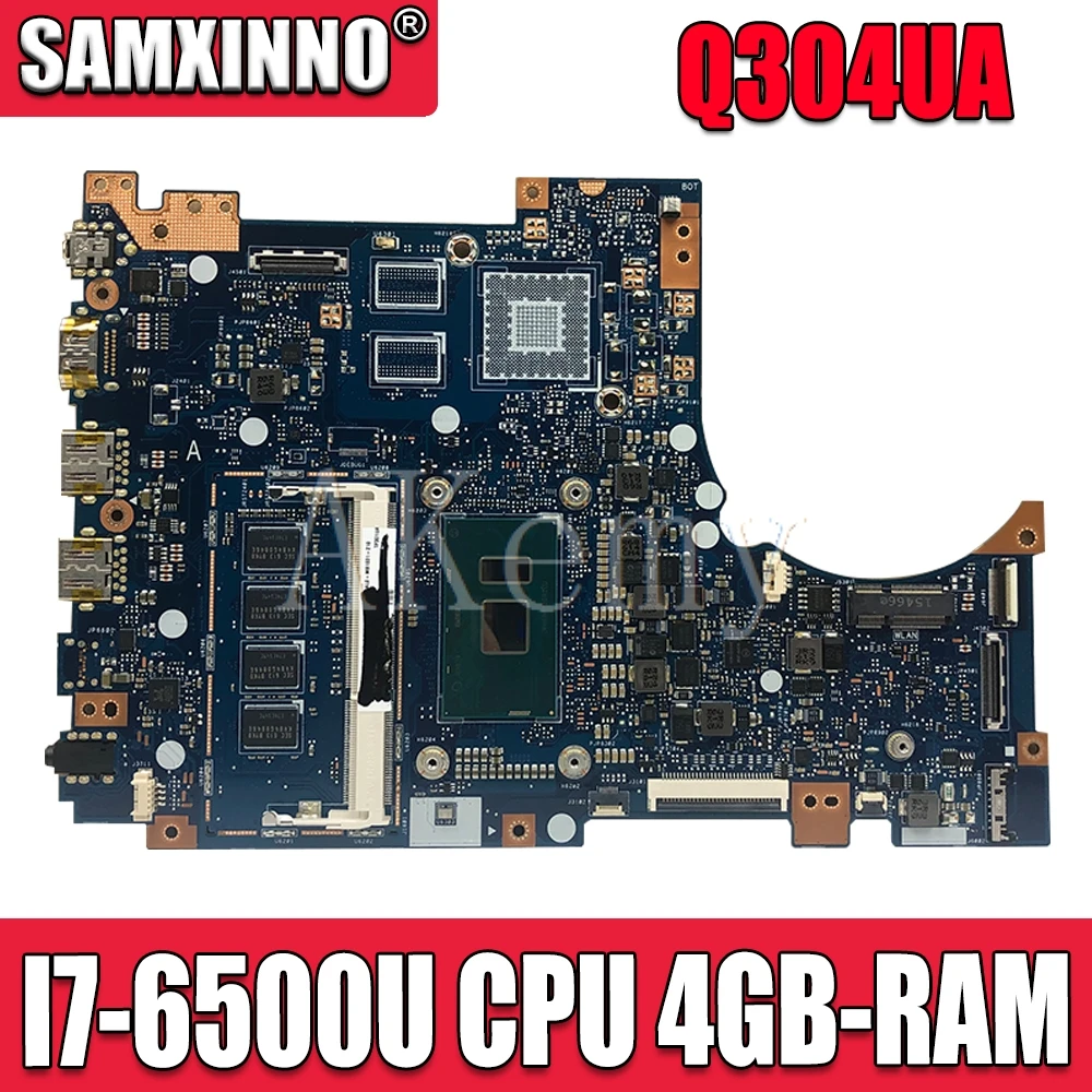 

Материнская плата Akemy Q304UA Материнская плата Asus Q304U Q304UA Q304 для ноутбука, материнская плата протестирована, процессор I7-6500U, 4GB-RAM