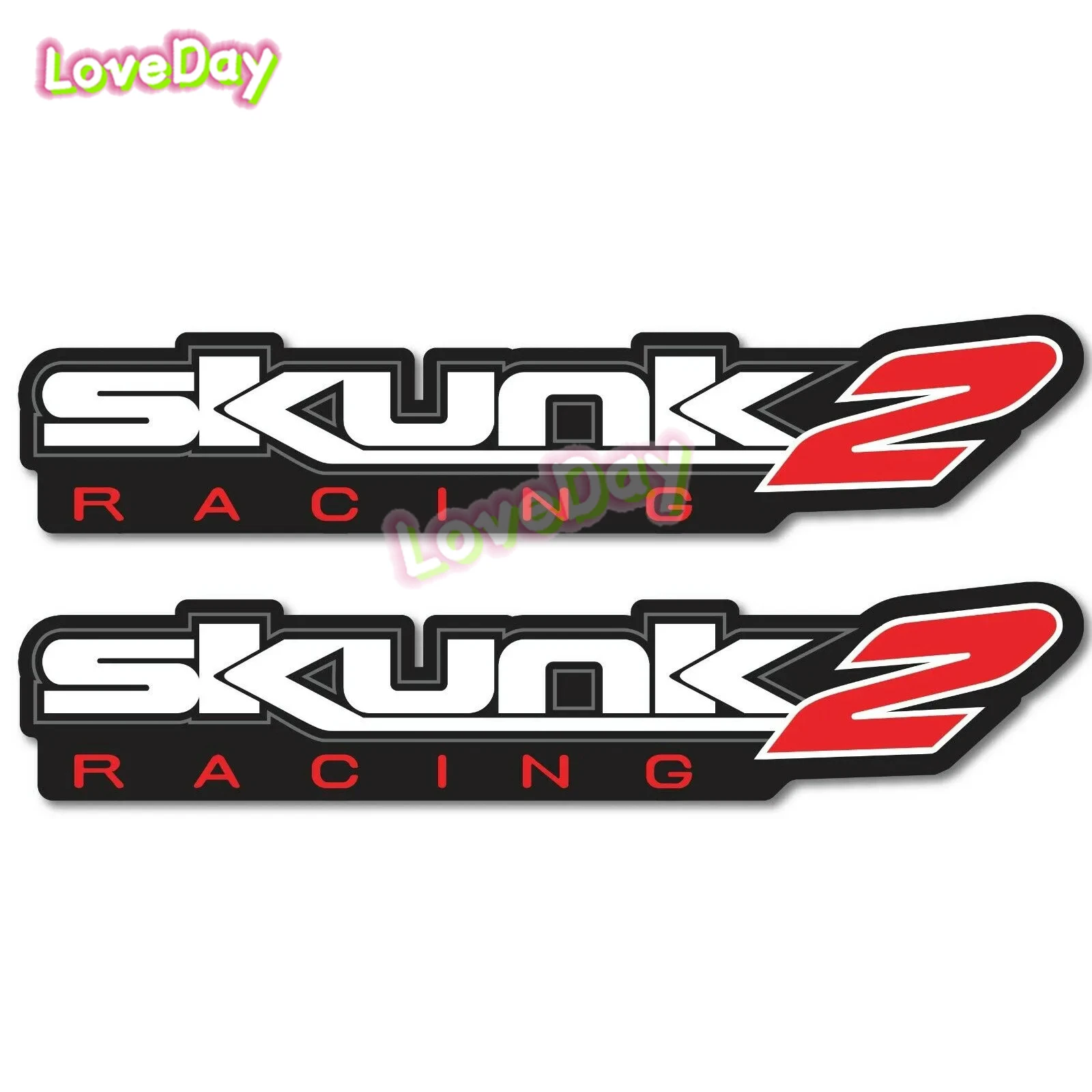 2 шт. SKUNK2 гоночная наклейка автоподвеска гоночный шлем окно автомобиля виниловая водонепроницаемая декоративная наклейка